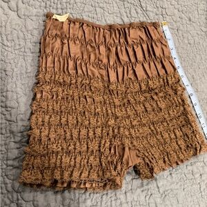 Vintage Malco Modes lace ruffled N29 P Women's Panties petti pants brown